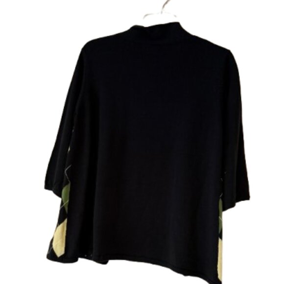 New York & Company - Lime Green Shirt & Separate Matching Cardigan/Argyle - M - Picture 4 of 10